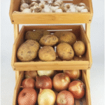 Bambu 3 Katlı Çok Amaçlı Saklama Kutusu Düzenleyici Organizer Meyvelik - Görsel 2