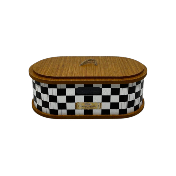 Damalı Desenli Kapaklı Sofra Ekmekliği