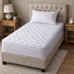 Su Geçirmez Kapitone Fitted Tek Kişilik Silikon Yatak Koruyucu Alez