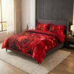 Desenli Pamuk Saten Nevresim Takımı