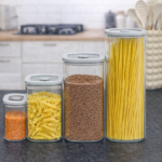 Arow Snug Gri Bakliyat Kabı Seti – 4’lü Asorti