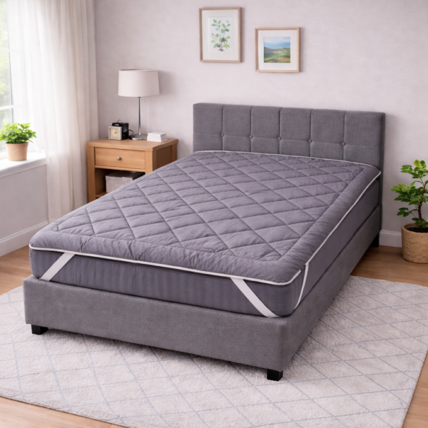 Çift Kişilik Yatak Pedi Gri